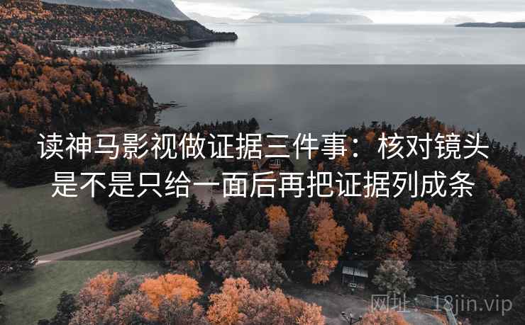 读神马影视做证据三件事：核对镜头是不是只给一面后再把证据列成条